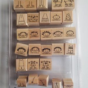 Stampin Up! All in the Family Two-Step Stampin set of 28 mounted stamps.